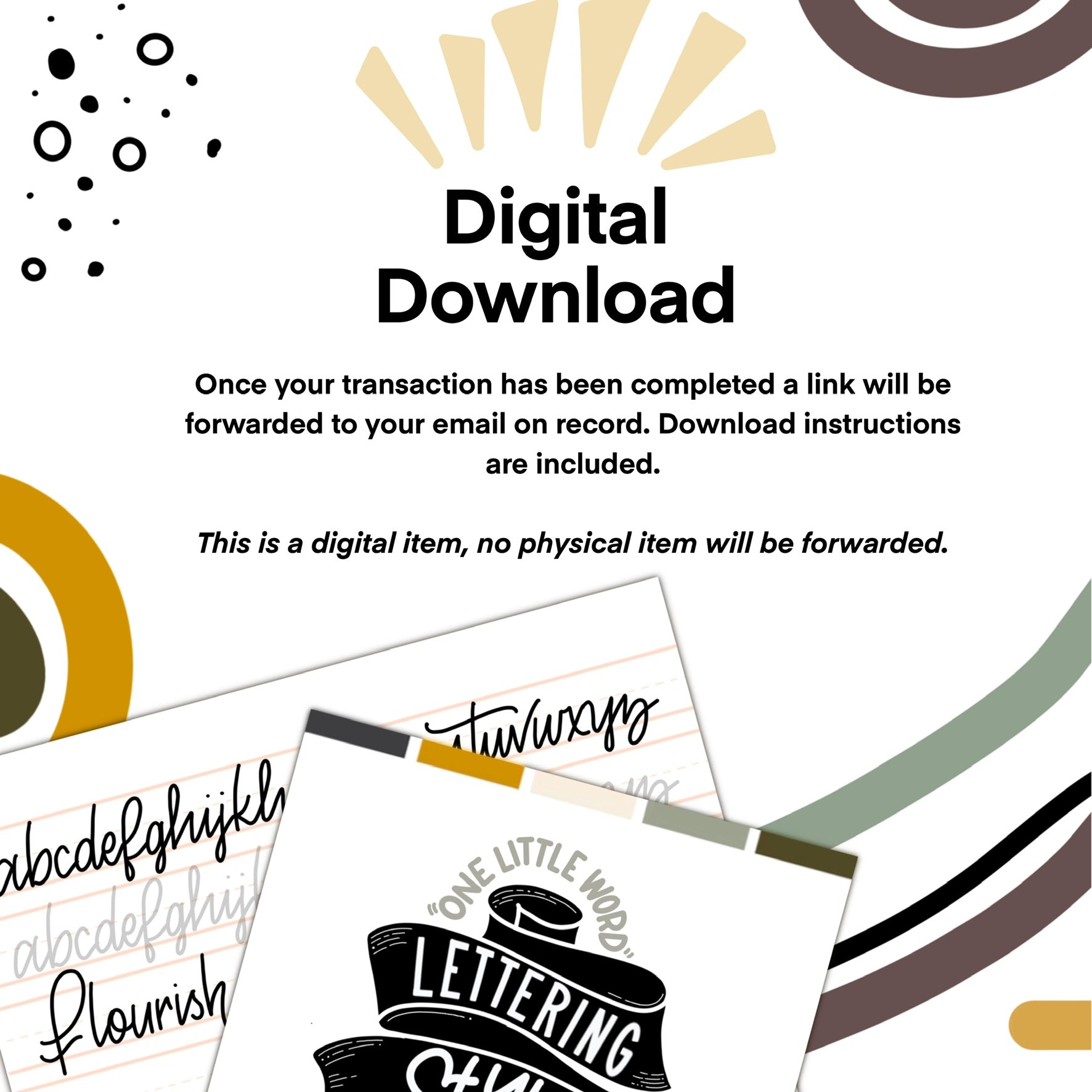 Digital lettering guide open on tablet showing interactive practice using Procreate or ReMarkable