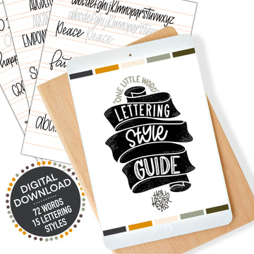 One Little Word Style Guide — Digital Hand Lettering Workbook
