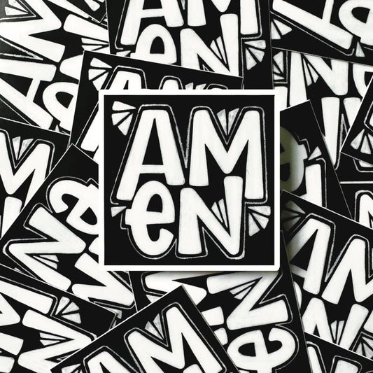 AMEN Faith Sticker Waterproof Decal Water Bottle Sticker Laptop Decal