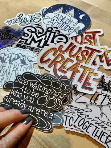 Durable, waterproof &amp; made to inspire, our stickers are crafted with love for creatives like you.