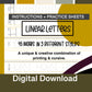Uppercase alphabet in Linear Lettering style with traceable guides for beginners