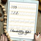 digital hand lettering practice pages with pens and tracing paper, demonstrating at-home use of the Mega Lettering Bundle

