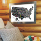 PRINTABLE, DIGITAL United States Map, Art Folk Art Hand Lettered Poster Illustration