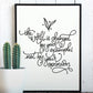Printed hand lettering guide with 57 practice pages and 78 words to trace