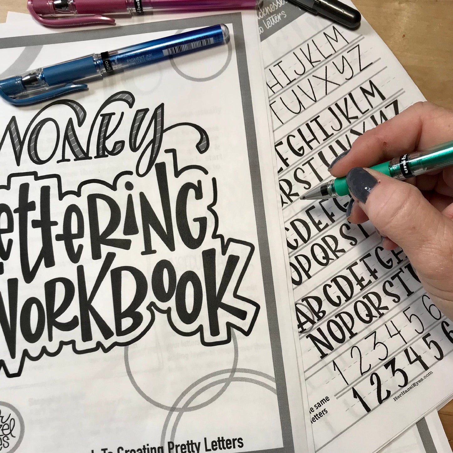 Wonky Letters Hand Lettering Workbook – Printed Block Style Guide for Creative Practice