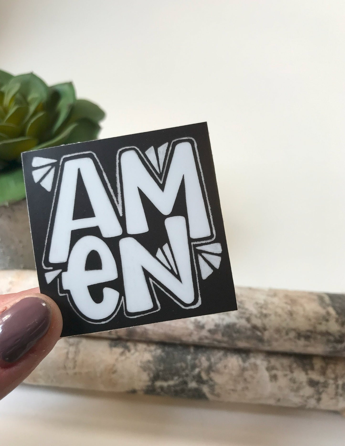 AMEN Faith Sticker Waterproof Decal Water Bottle Sticker Laptop Decal