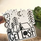 Quote GET LOST Waterproof Decal Water Bottle Sticker Laptop Decal Artist Sticker