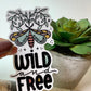 Moth Sticker Wild and Free Vinyl Decal Waterproof Butterfly Sticker