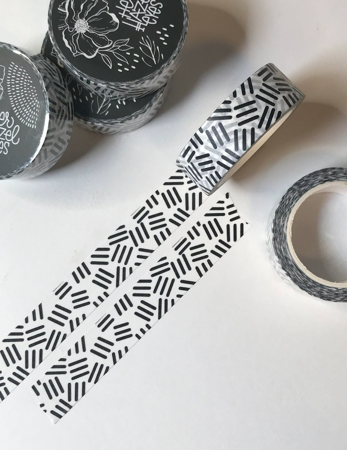 WASHI TAPE Lined Black & White Washi Tape Journal Tape Planner Washi Tape 15mm Widehi