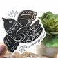 FOLK Art Artsy Bird Quote INSPIRE Waterproof Decal Water Bottle Sticker