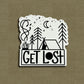 Quote GET LOST Waterproof Decal Water Bottle Sticker Laptop Decal Artist Sticker