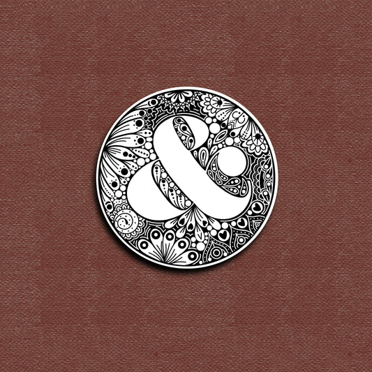 Ampersand Waterproof Vinyl Stickers Water Bottle Sticker Hand Lettering Sticker
