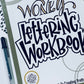 Finished phrase drawn in Wonky Letters style as inspired by workbook practice sheets