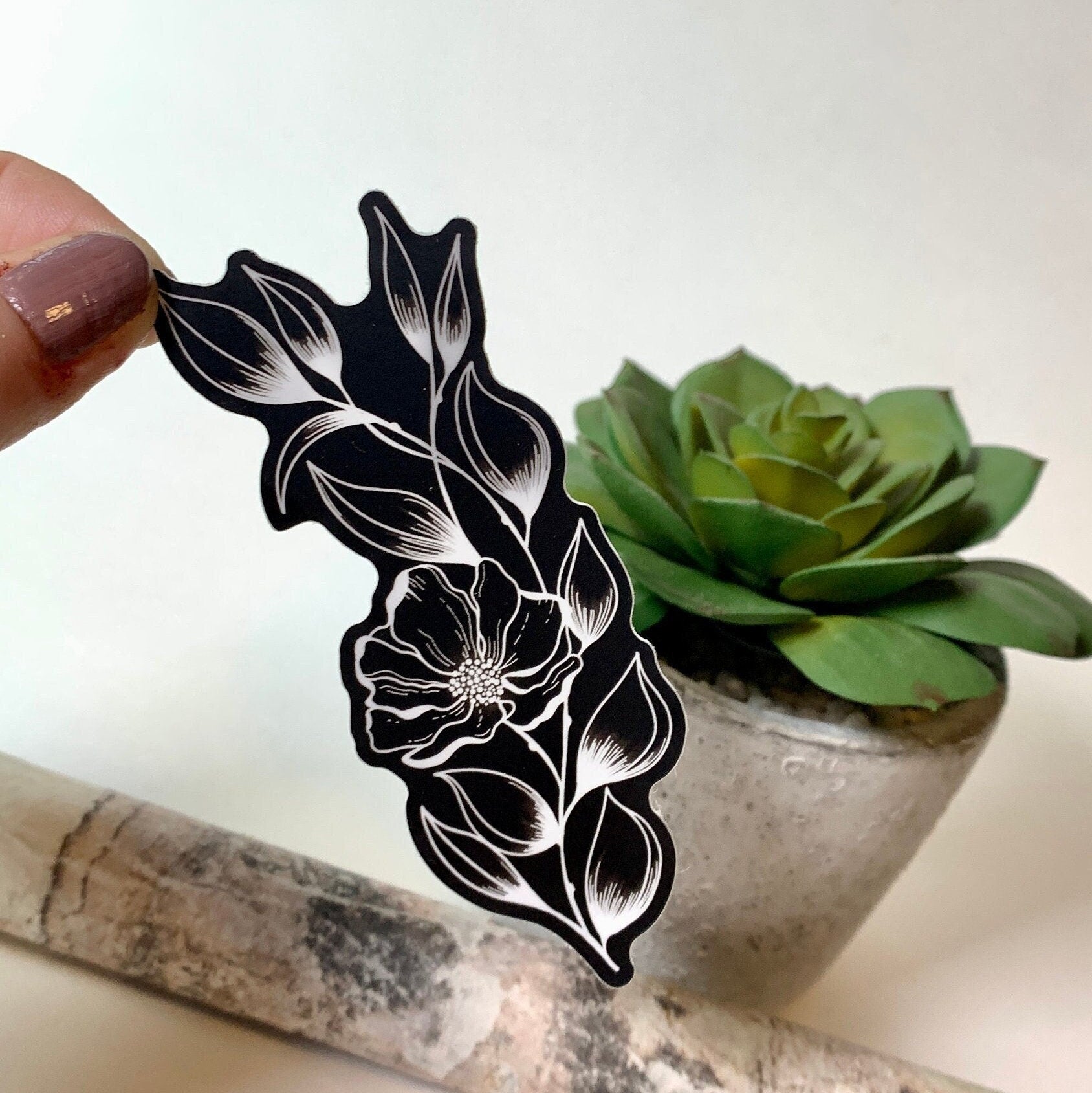 tattoo black and white sticker